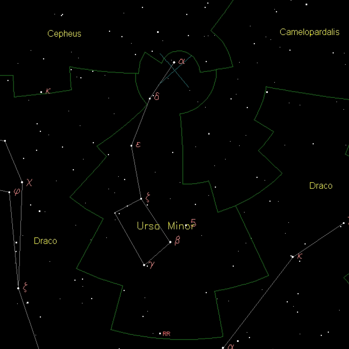 Полярную звезду (α Ursae Minoris